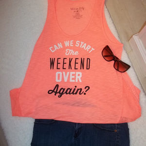 NWOT Coral Pink Crochet Sleeveless Top Size Small